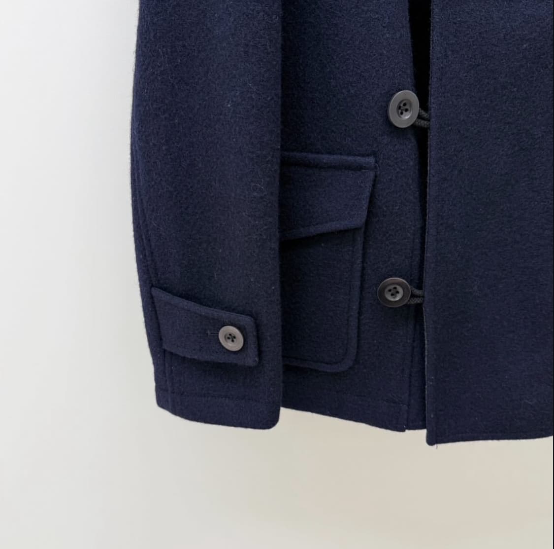 컬러 비콘 버튼 하프 코트 상품이미지4