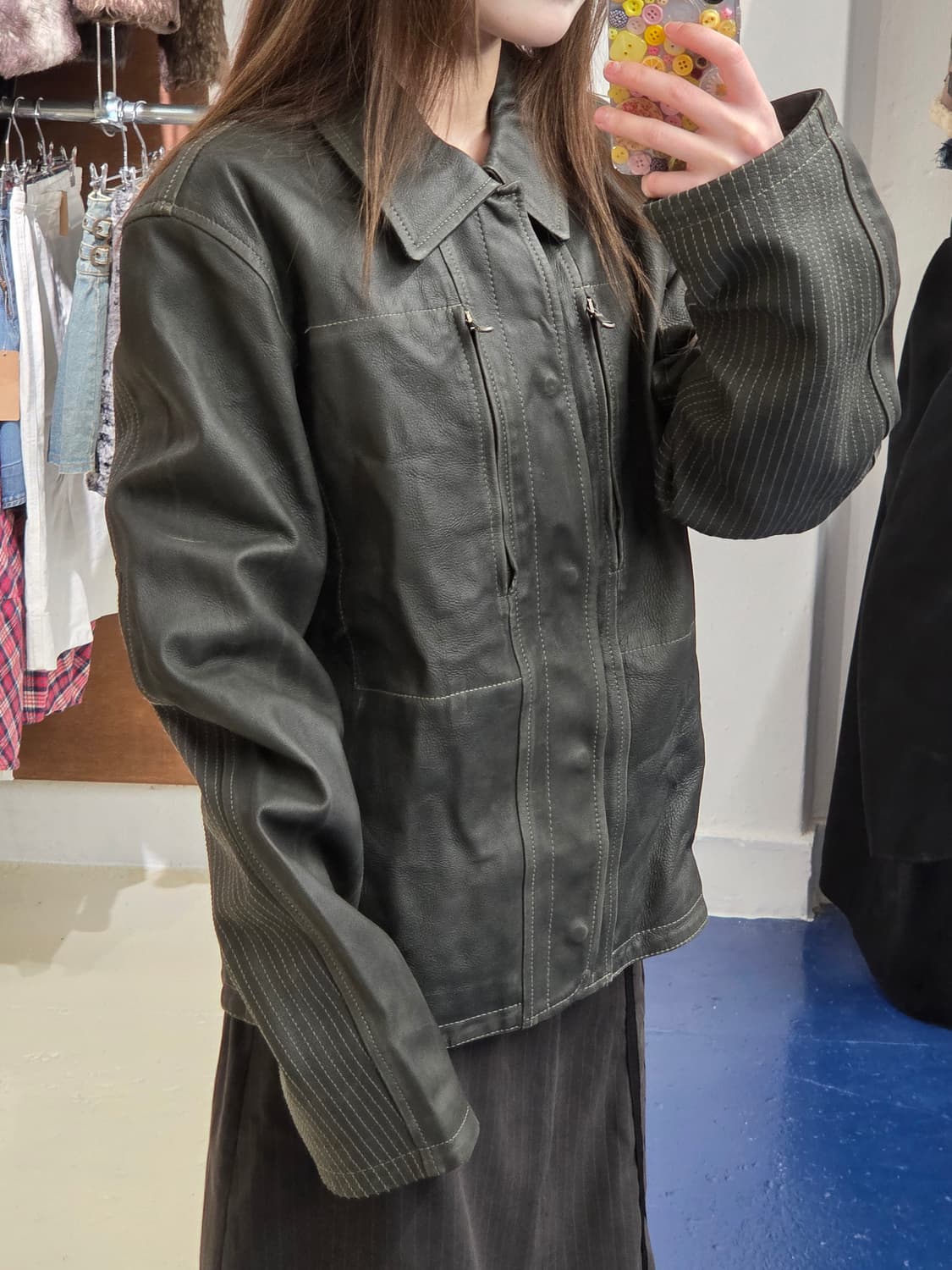 Earl Jean 램스킨 Italy 이태리 레더자켓 상품이미지3