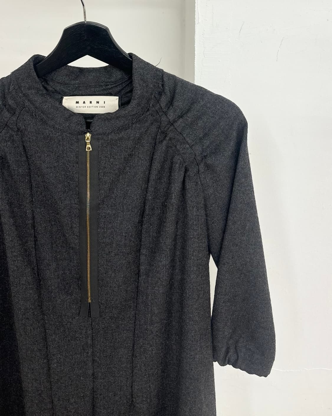 마르니 차콜 울 혼방 집업 원피스 상품이미지4