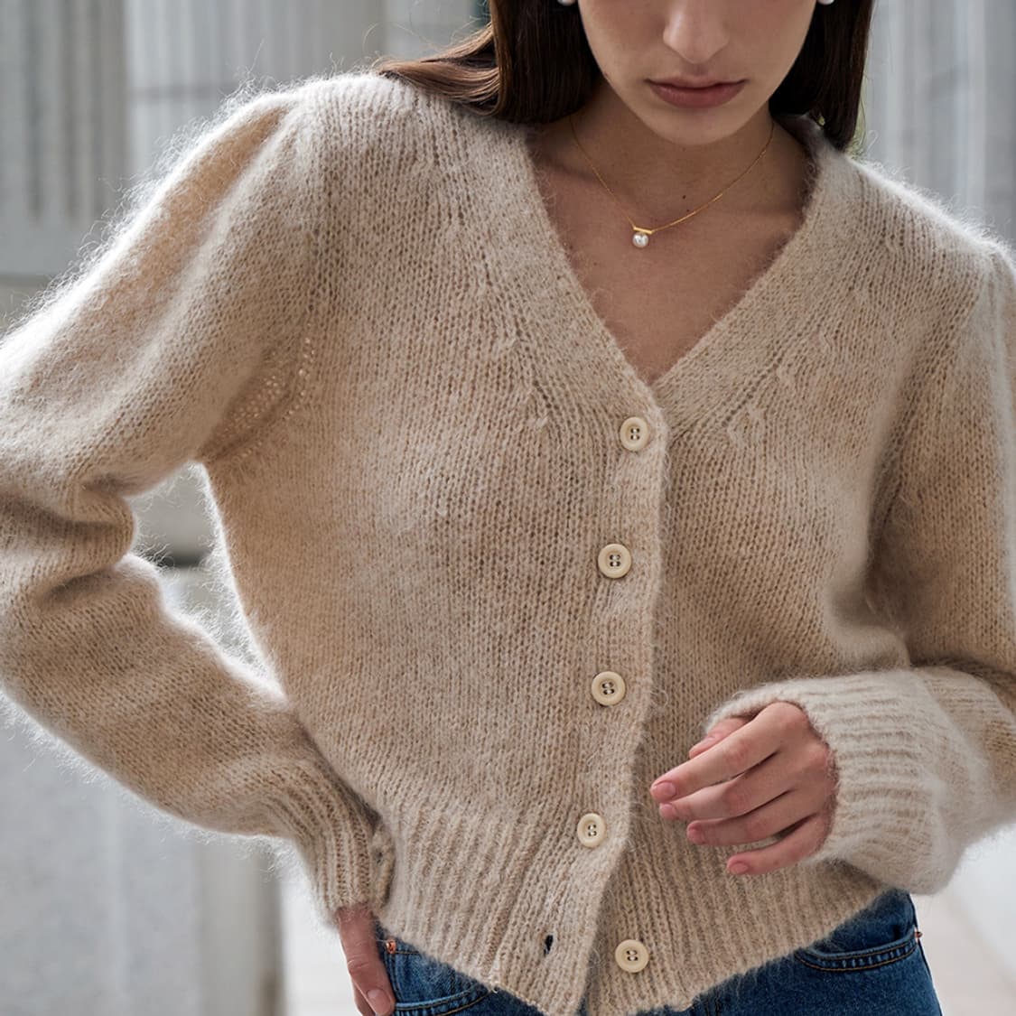 안젤로비안코(angelo bianco) 아무르 니트가디건  새상품  상품이미지2