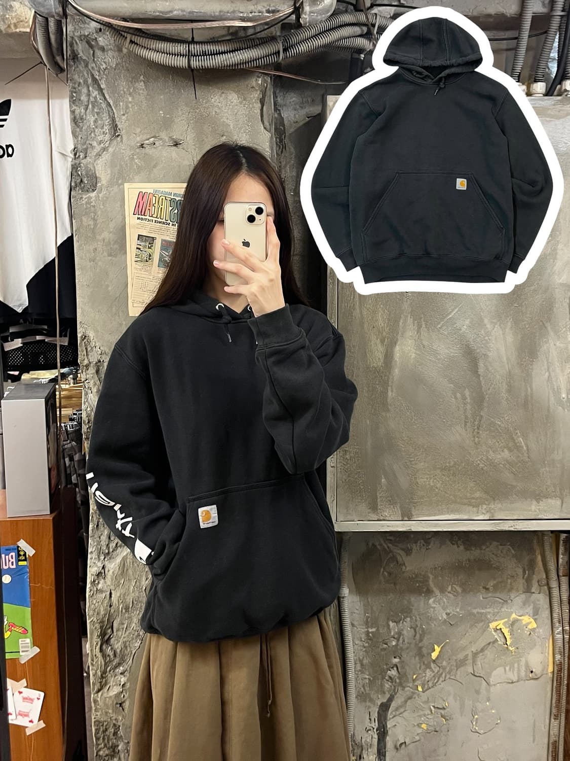 칼하트 후드티 블랙 S #csz890 상품이미지1