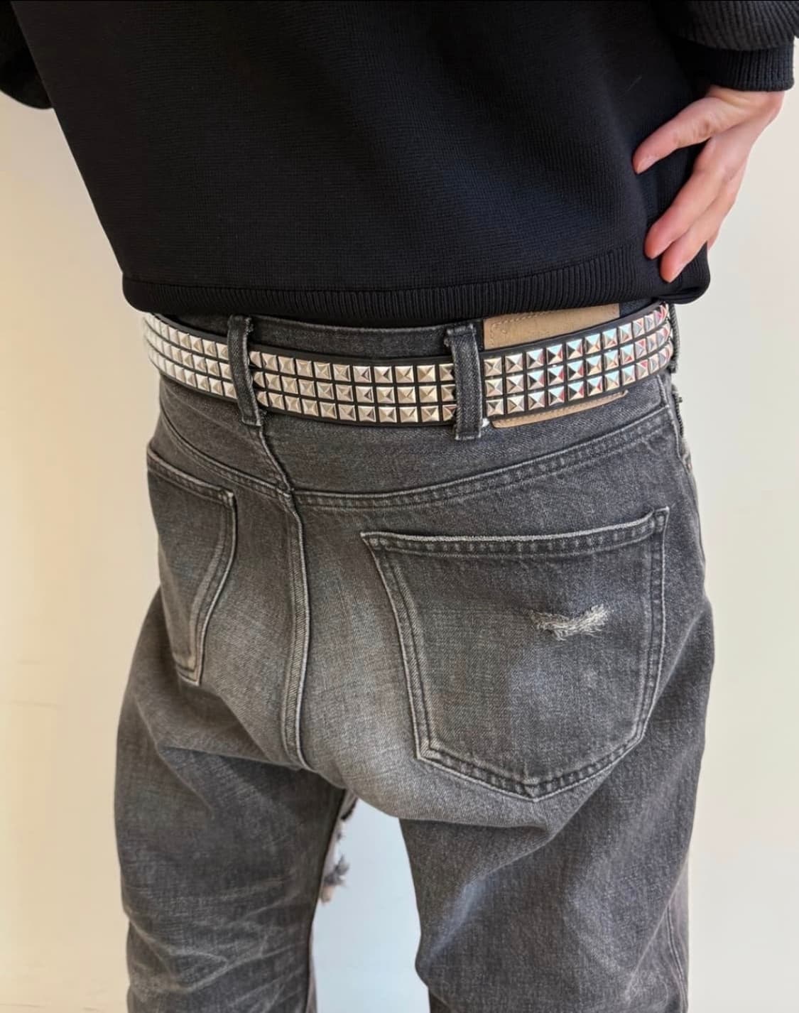 [os] 빈티지 스터드 벨트 상품이미지1