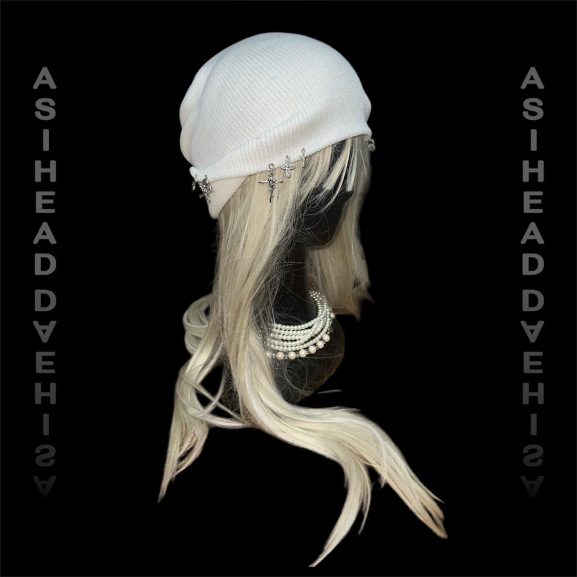 십자가 팬던트 핀턱 커스텀 숏 비니 상품이미지4