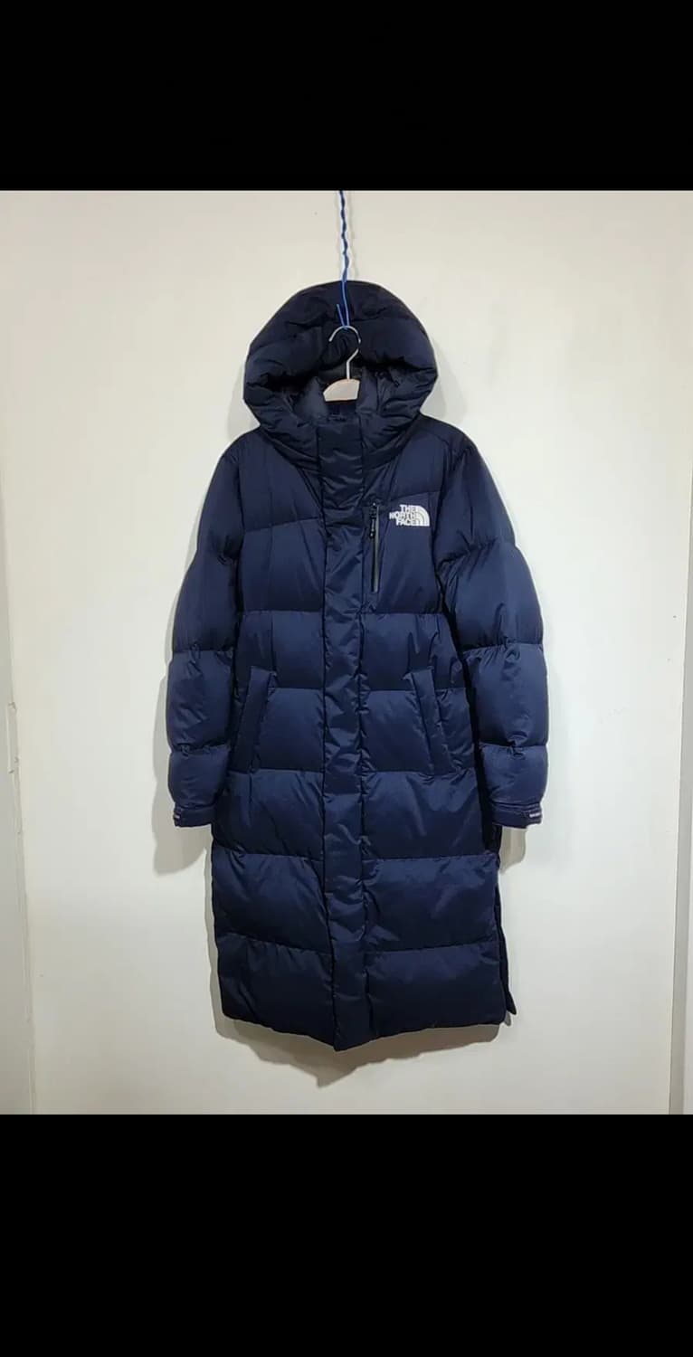 (S) 노스페이스 구스다운 롱패딩 점퍼 네이비 거위털 패딩코트  상품이미지1