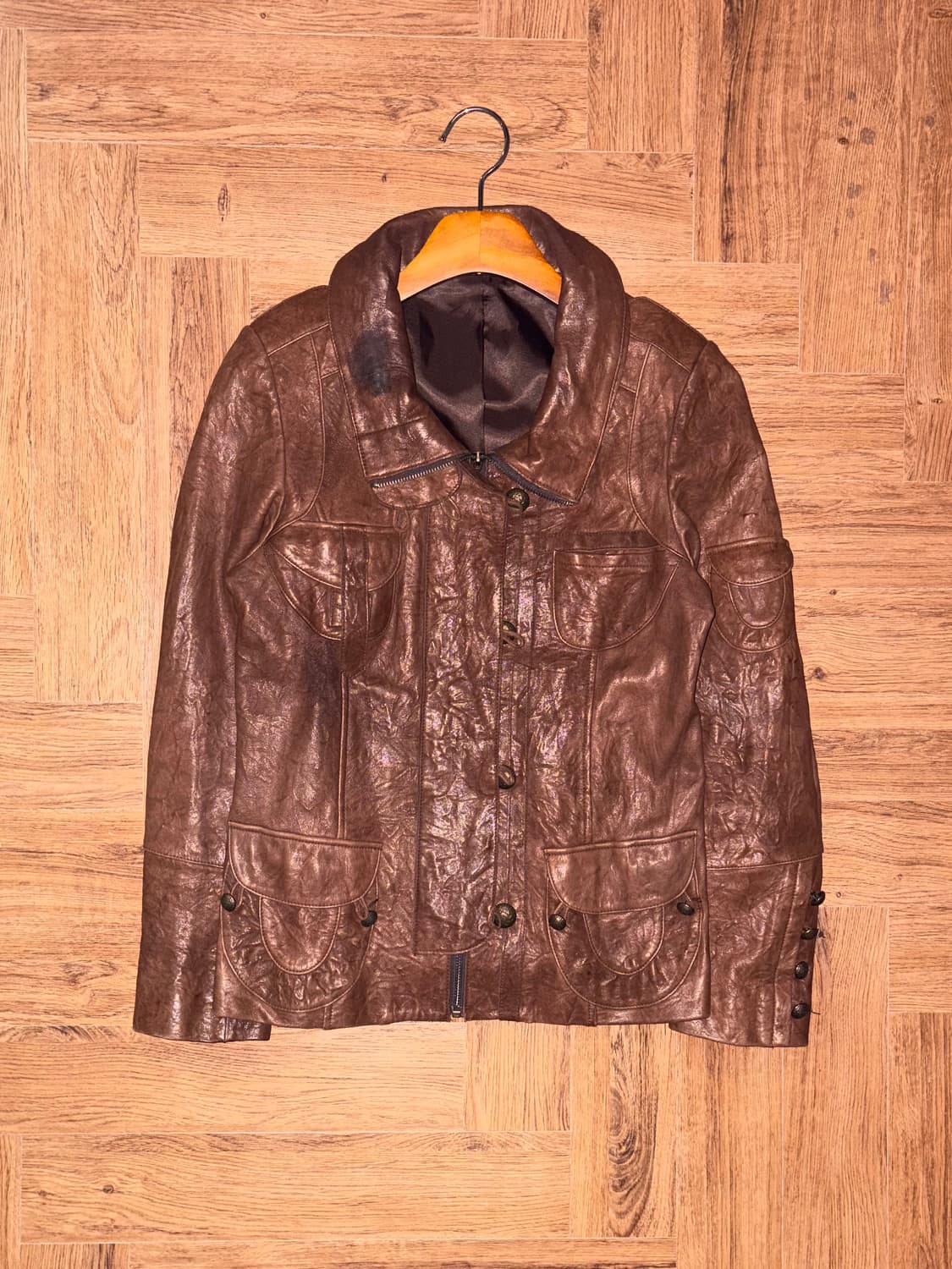 빈티지 양가죽 레더자켓 상품이미지4