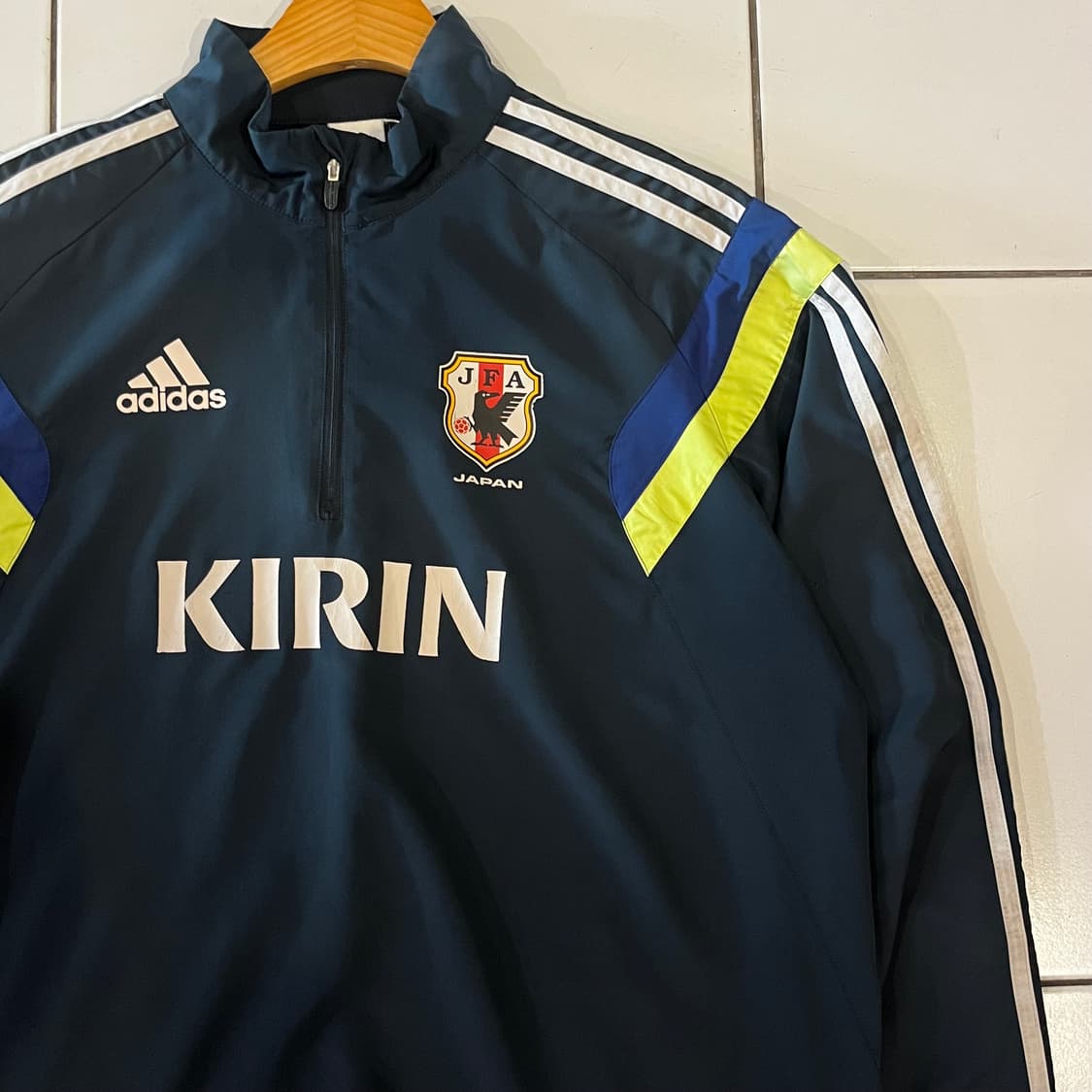 아디다스 일본 14년도 축구 국가대표 국대 반집업 트레이닝 바람막이 상품이미지3