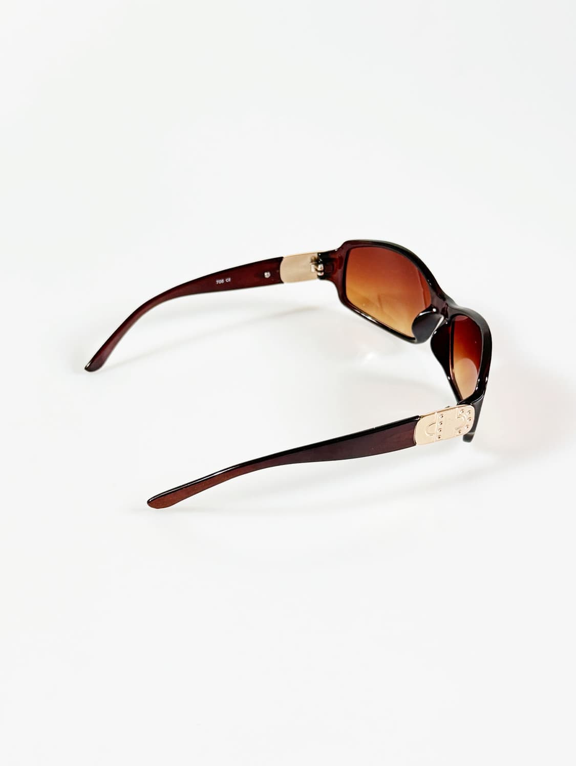 90s 브라운 볼드 스퀘어 그라디언트 틴트 빈티지 선슬라스 상품이미지4