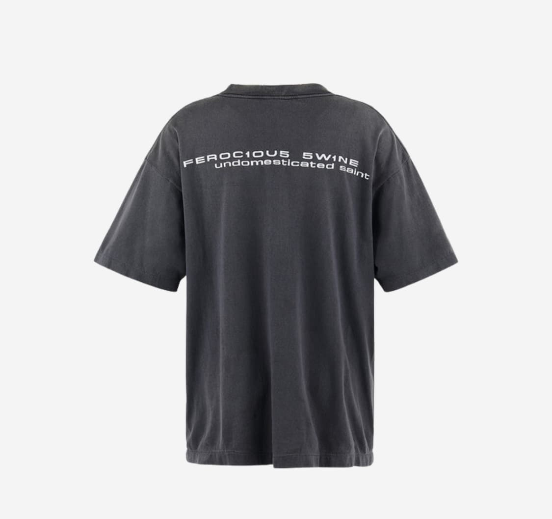 [XL] 세인트 마이클 에일리언 숏슬리브 티셔츠 블랙 - 25SS 상품이미지2