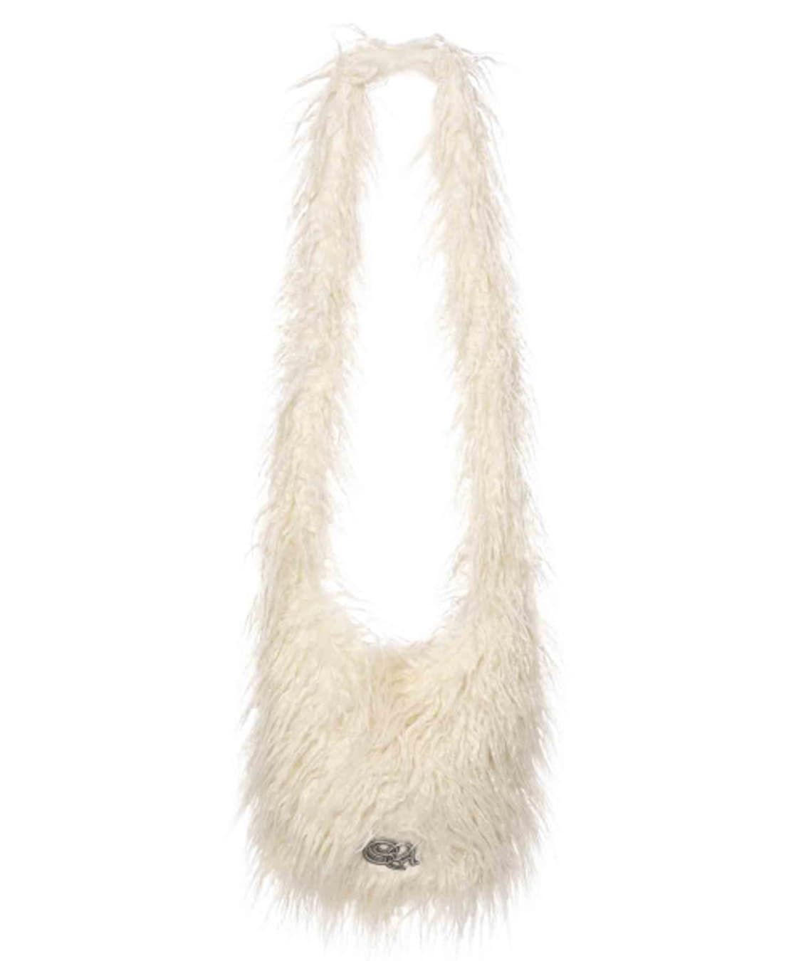 Faux Mongolian Shoulder Bag Natural 상품이미지1