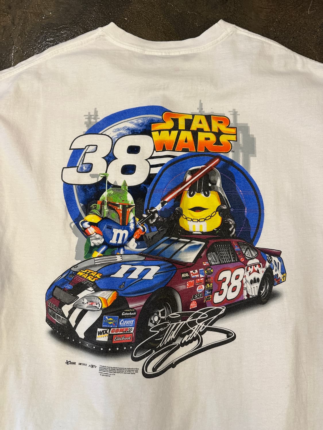 00s Hase 스타워즈 NASCAR 프린팅 반팔티 XL 상품이미지5