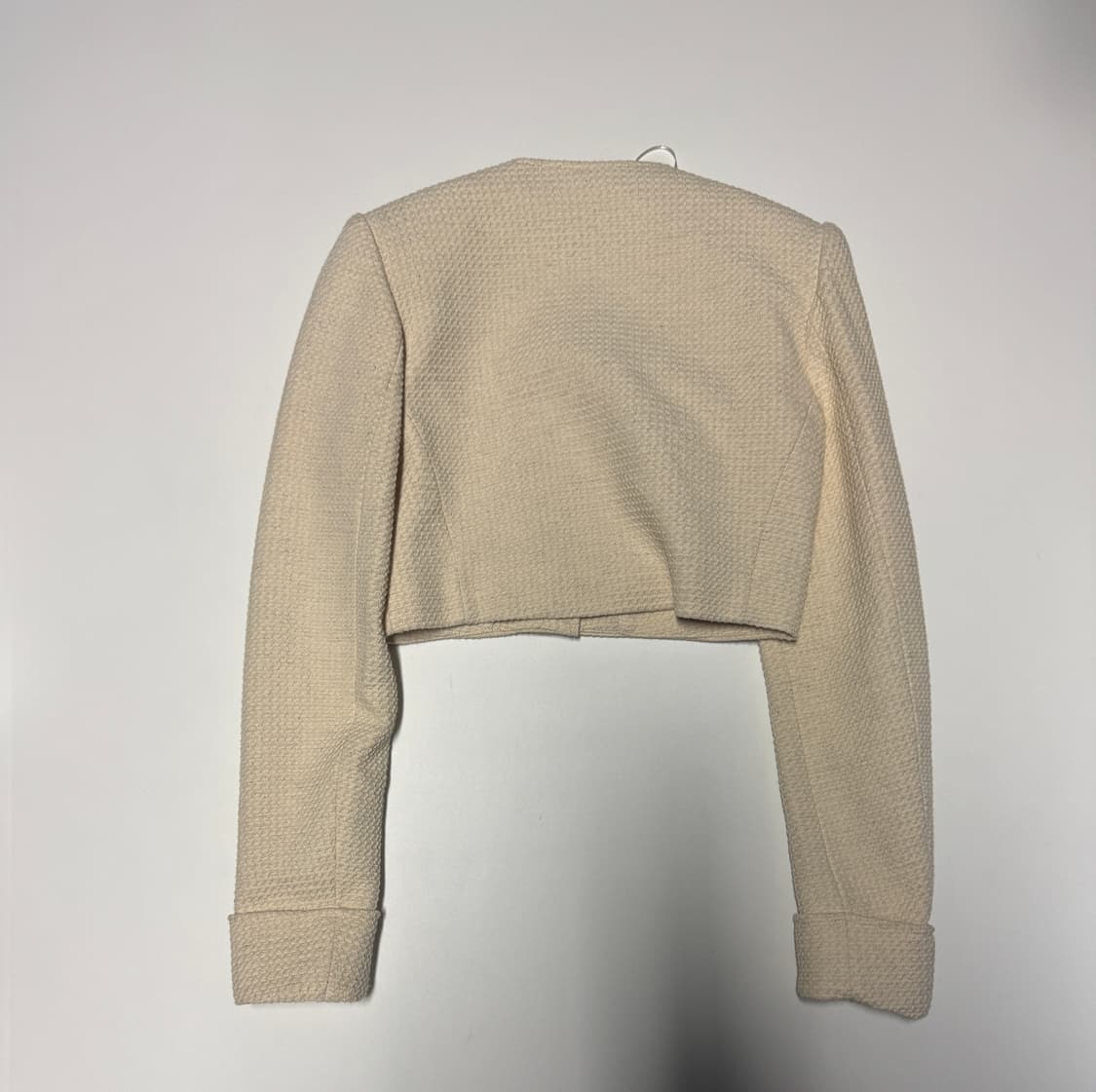 택있음!! 여성 자라 Zara 트위드 와플 크롭 자켓 상품이미지2