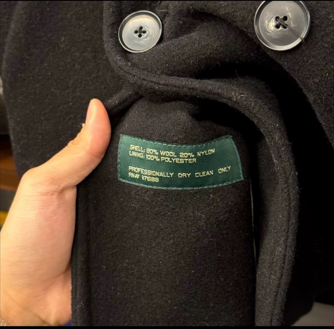 00s 폴로 랄프로렌 US NAVY 미 해군 밀리터리 복 각 피코트 상품이미지6