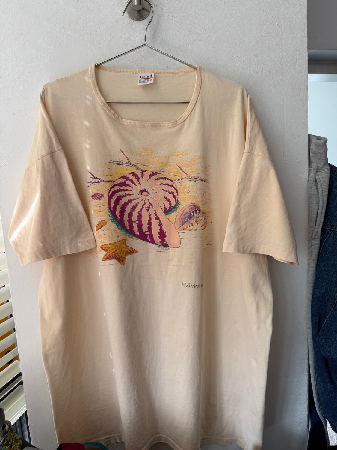 USA🇺🇸 Anvil 하와이안 그래픽 빈티지 티 os 상품이미지1
