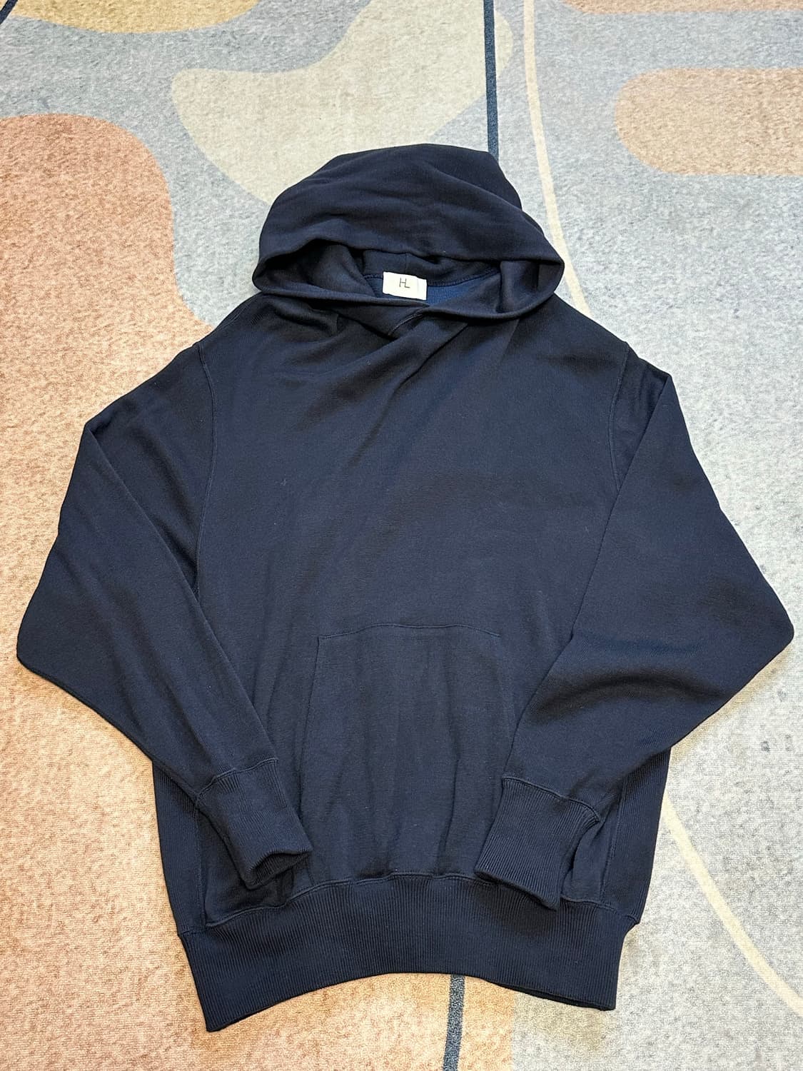 [3] 헤릴 (HERILL) 25ss 실크 코튼 후디 네이비 상품이미지4