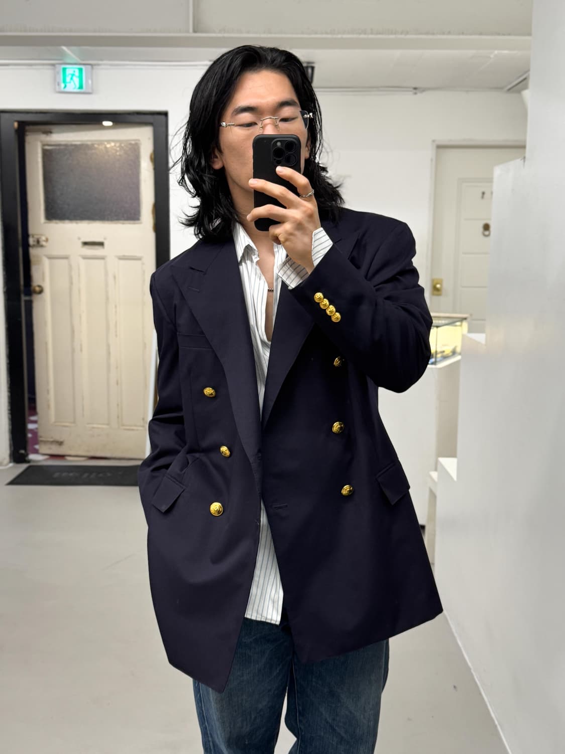 폴로 랄프로렌 네이비 금장 블레이저 상품이미지8