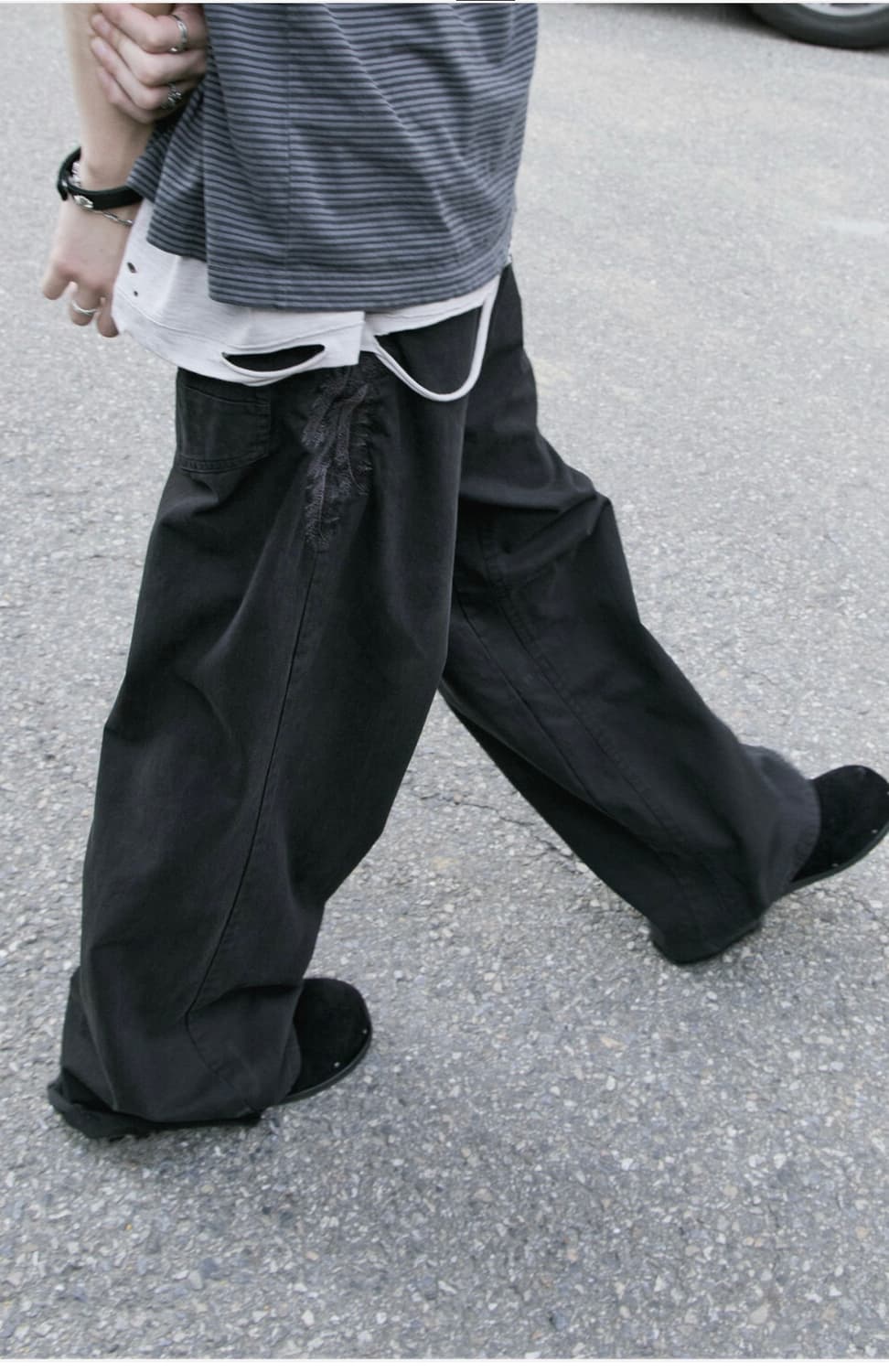 폴리테루 1011 페더고시마 팬츠 블랙 3 상품이미지4