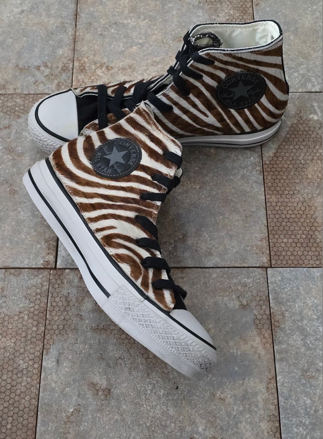(235)컨버스 척테일러 올스타 지브라 송치 하이 상품이미지5