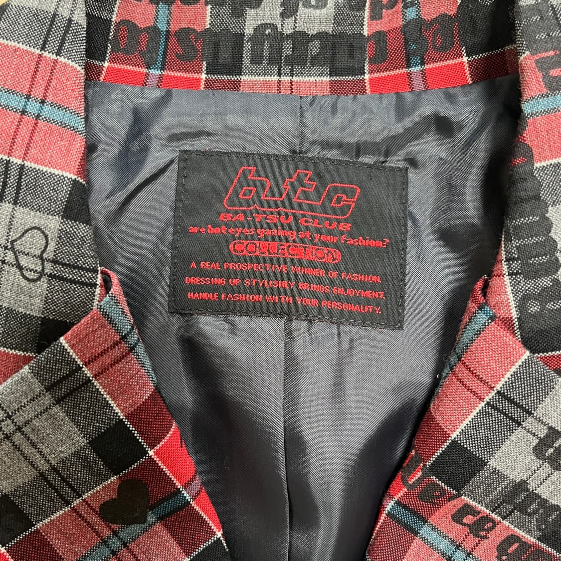 BA-TSU CLUB 체크 프린팅 자켓 로리타 펑크 헤이세이 레트로 상품이미지7