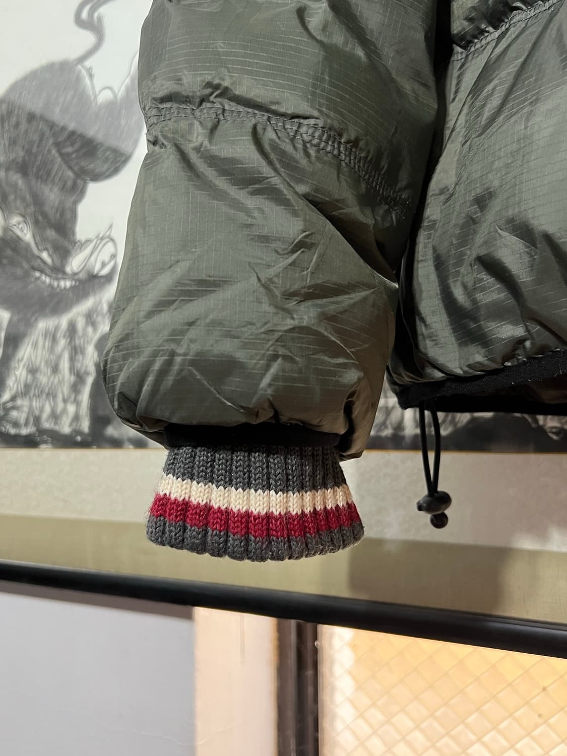 디젤 카키 구스다운 파카 상품이미지5