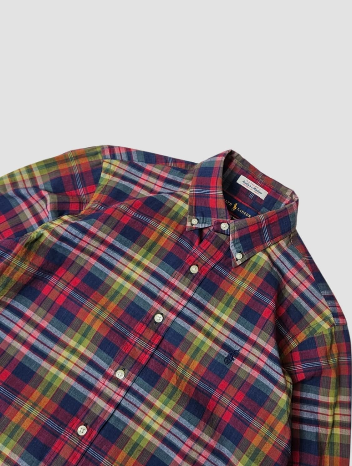 폴로 랄프로렌 신형 마드라스 체크셔츠 QR S 상품이미지5