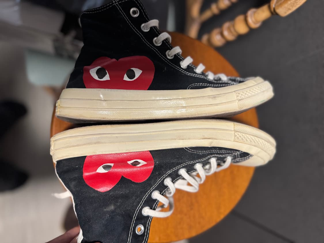 꼼데가르송 컨버스 하이 us9 상품이미지2