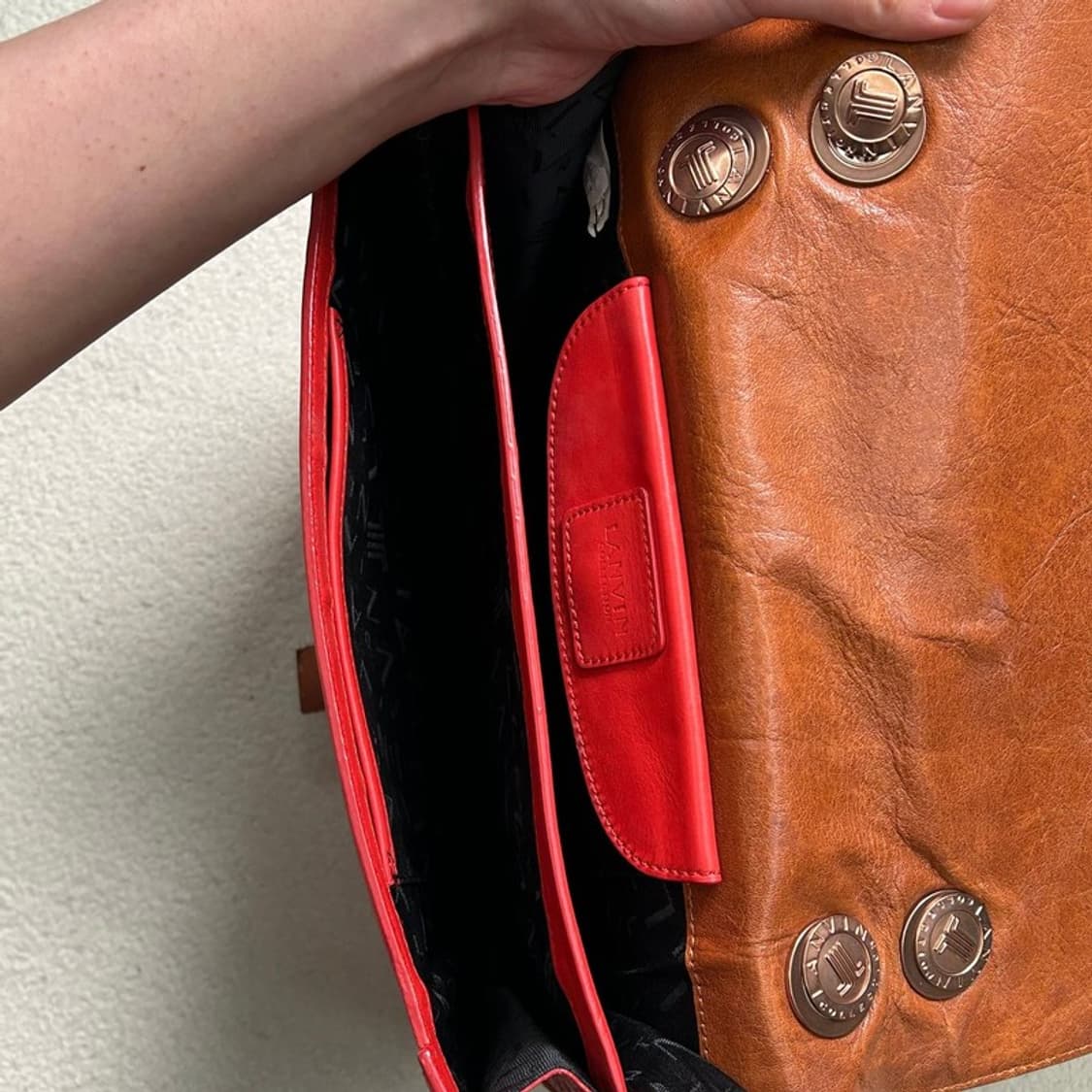 랑방 컬렉션 체인 숄더백 레드/브라운 상품이미지8