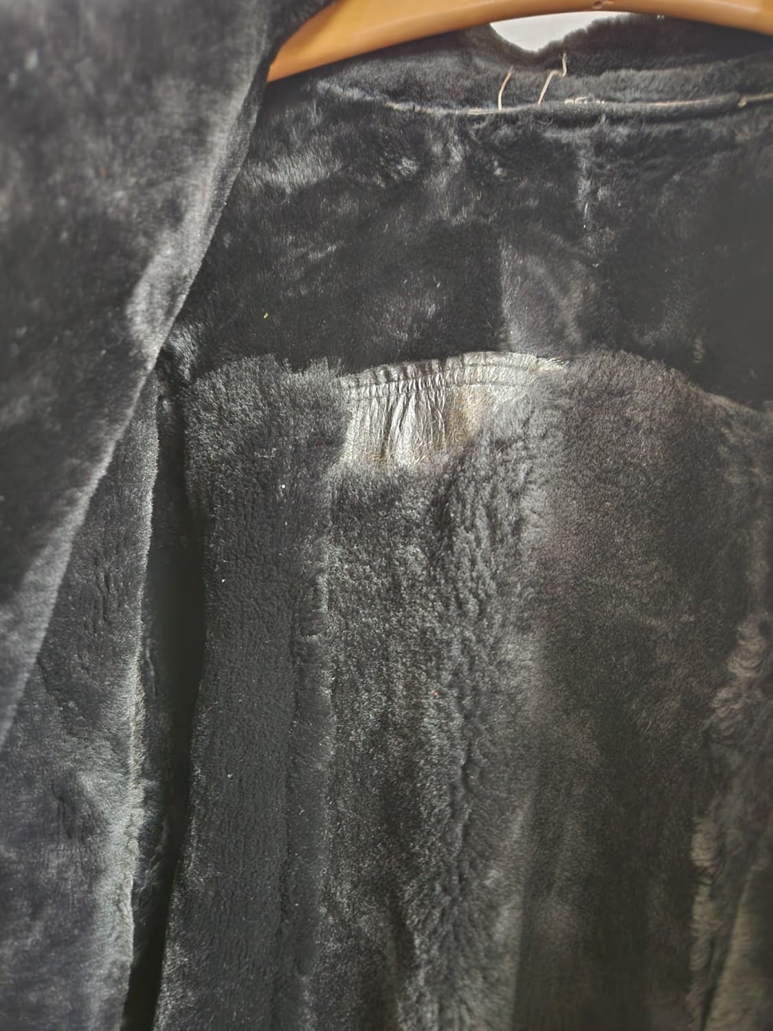 블랙 양털 무스탕  여성 77~88 상품이미지7