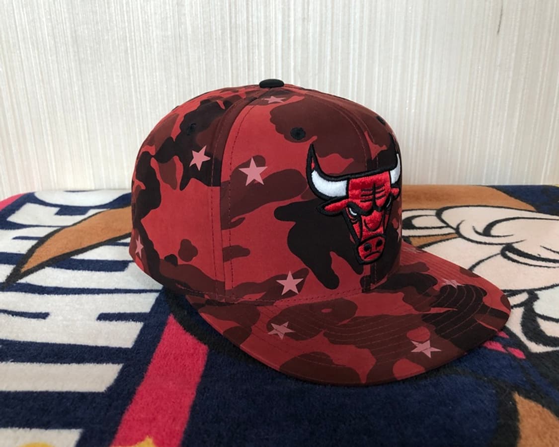 NBA 미첼앤네스 시카고불스 레드카모 스냅백/모자 상품이미지6