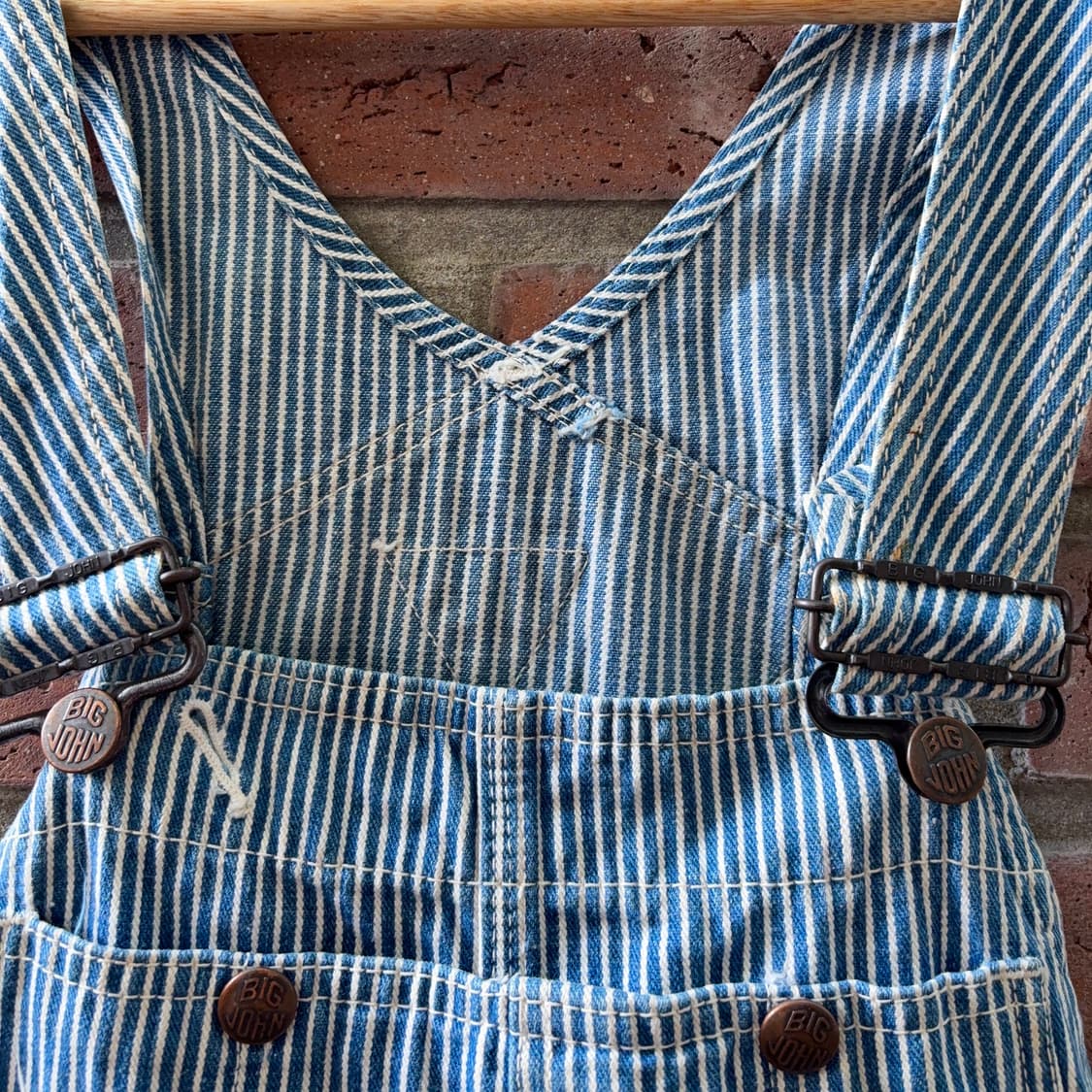 빅존 Big John 히코리 스트라이프 오버롤 상품이미지4