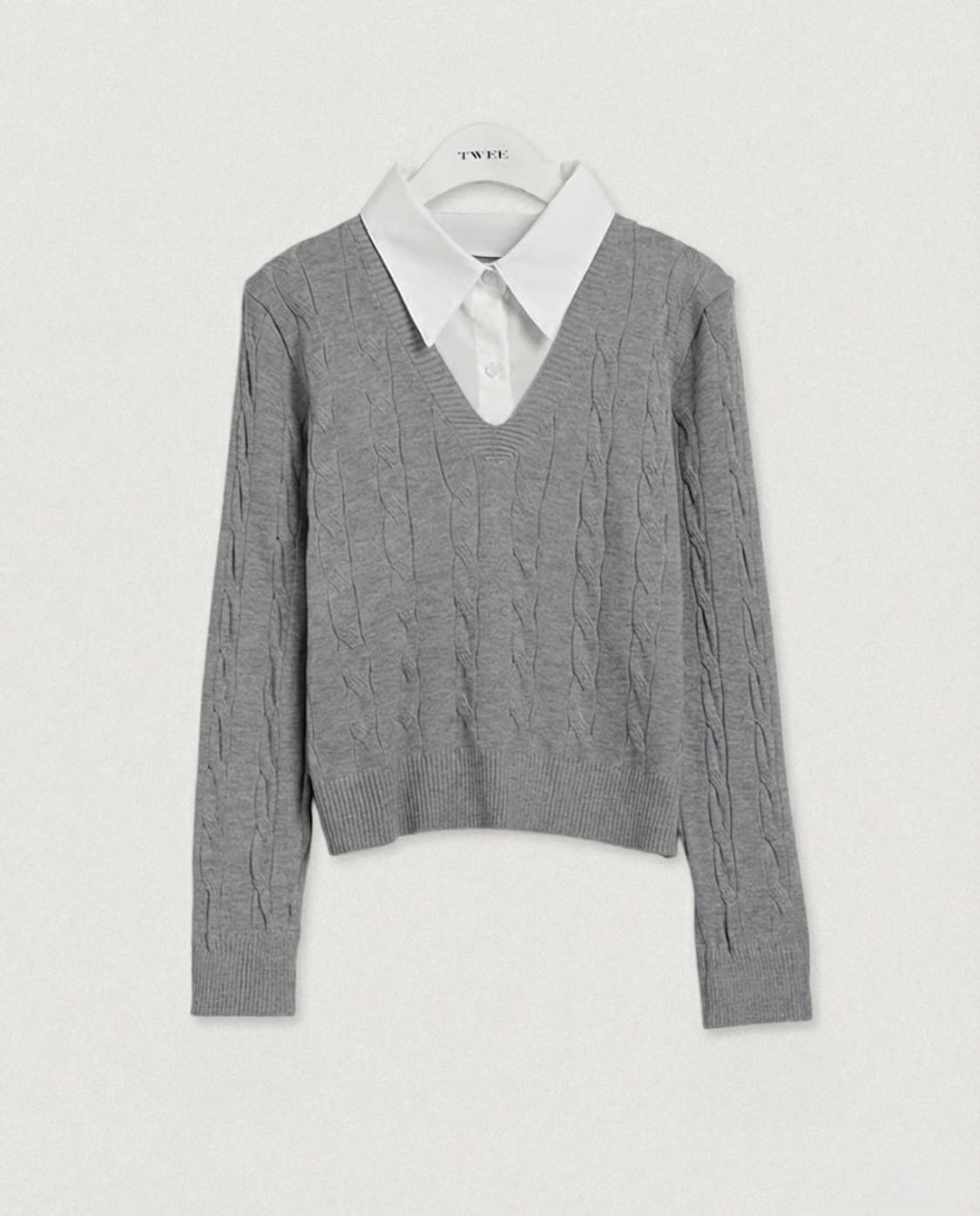 레이어드 니트 셔츠 상품이미지9