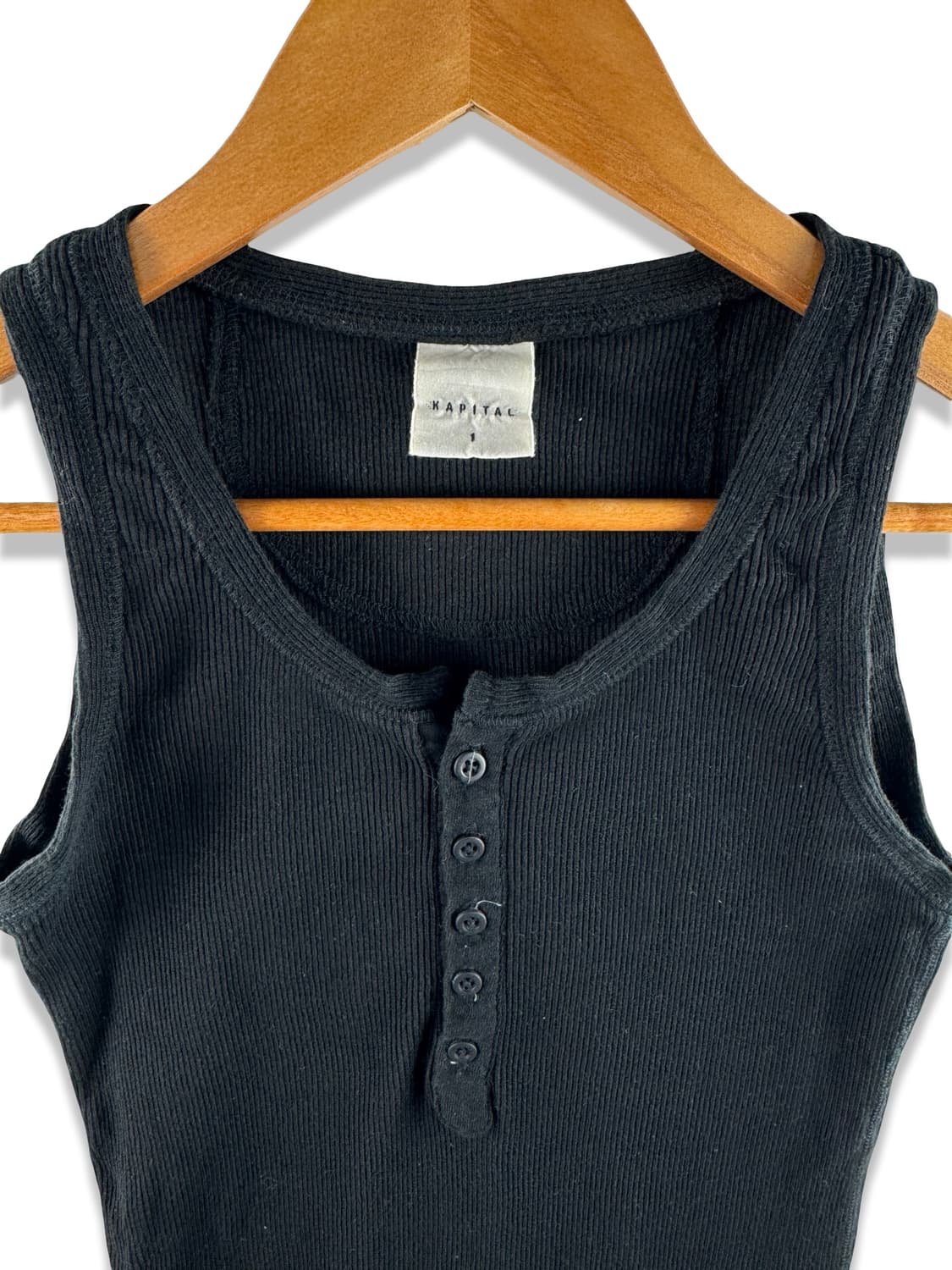 Kapital Rib Henley Neck Sleeveless3370 상품이미지3