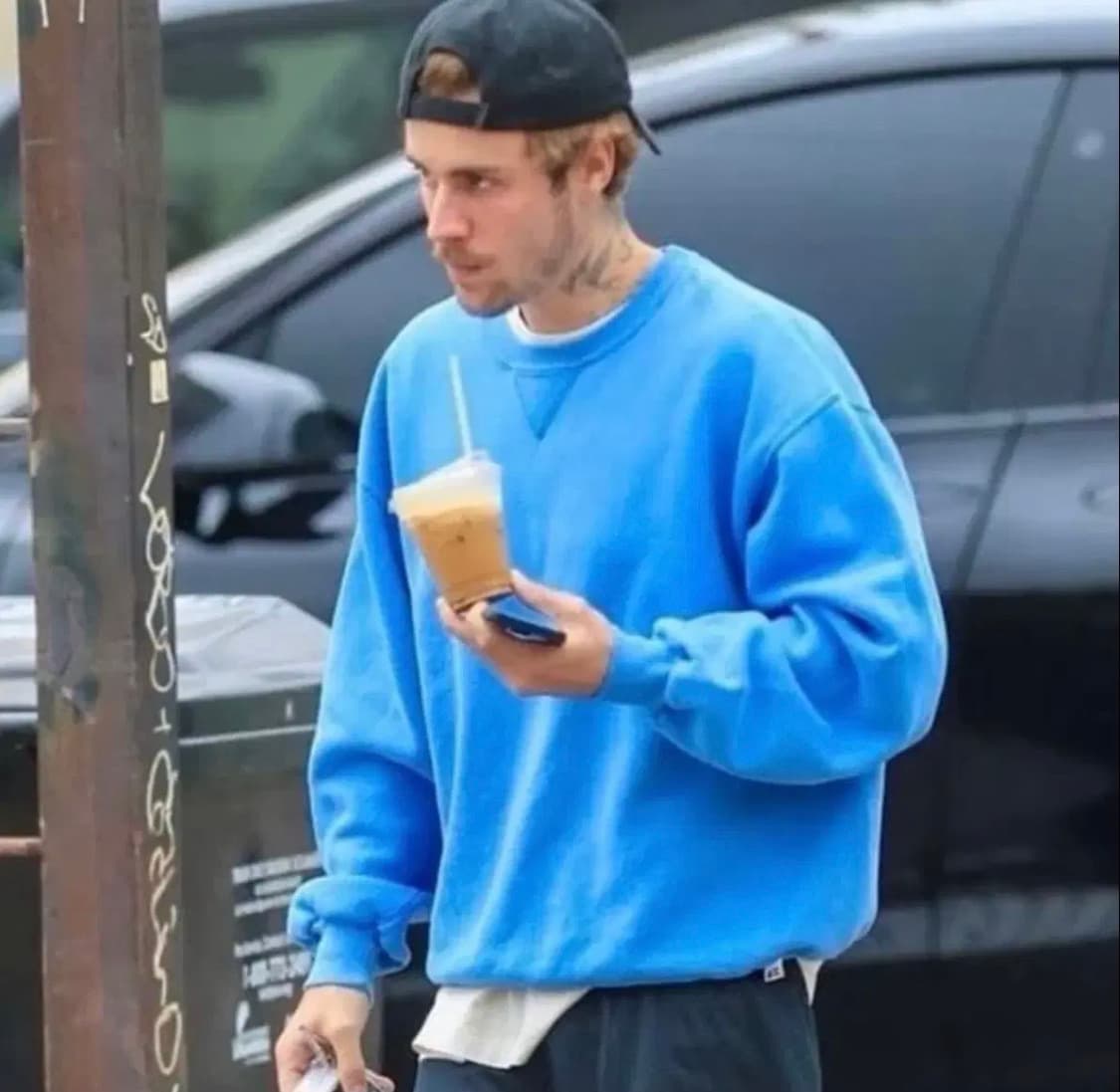 90s Russell 러셀 스웻 XL 코랄 블루 상품이미지1