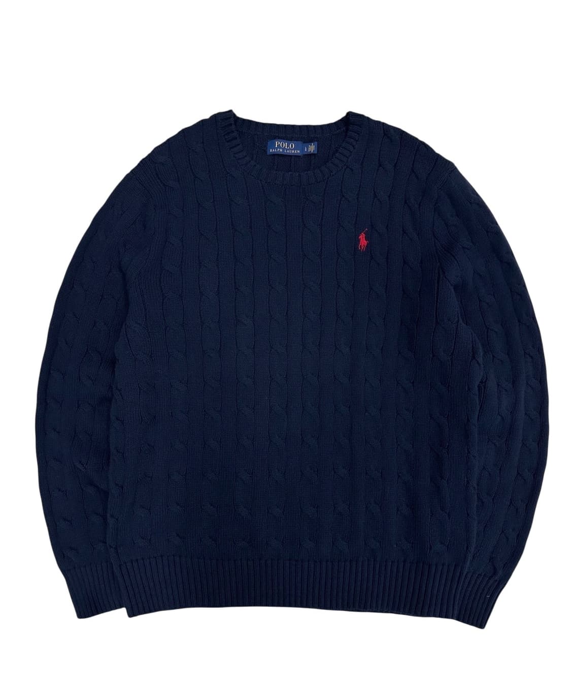 폴로 케이블 꽈배기니트 네이비 (L)  상품이미지1