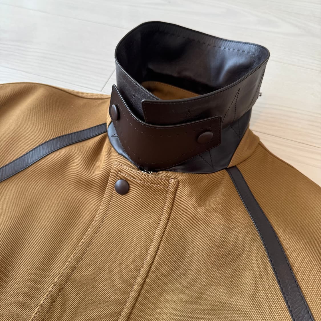 BERLUTI 벨루티 이탈리아 최상급 가죽 울 칸바스 숏 필드코트 자켓  상품이미지8