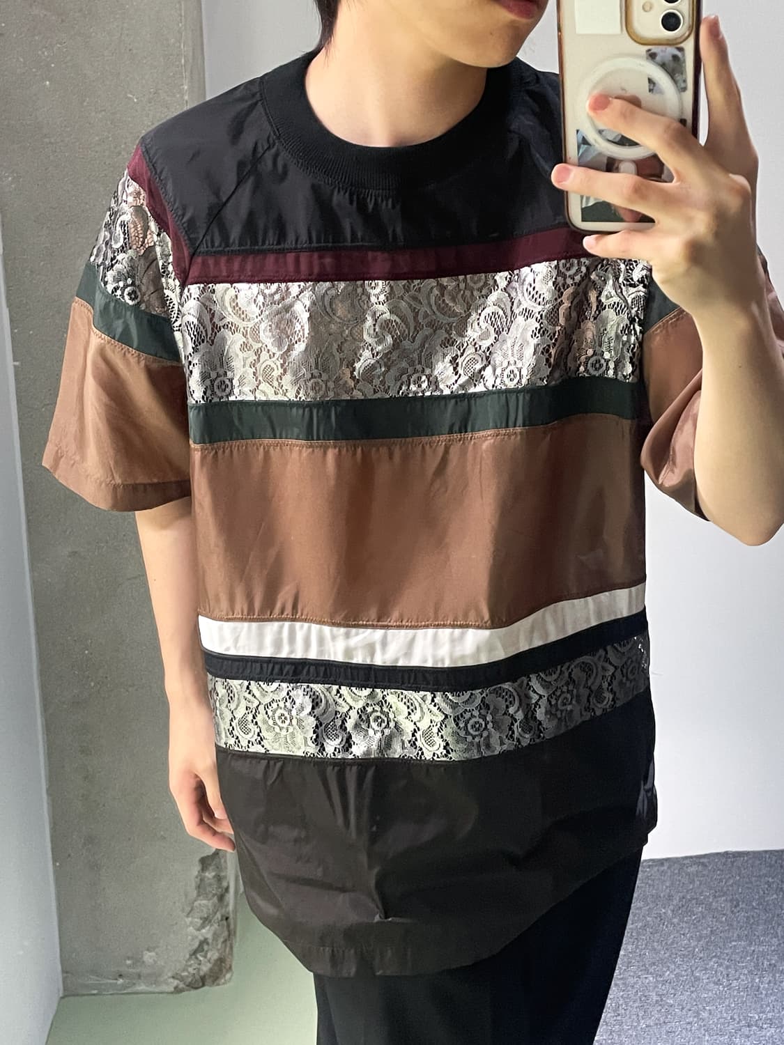 Kolor 16s/s 실버 레이스 탑 상품이미지1