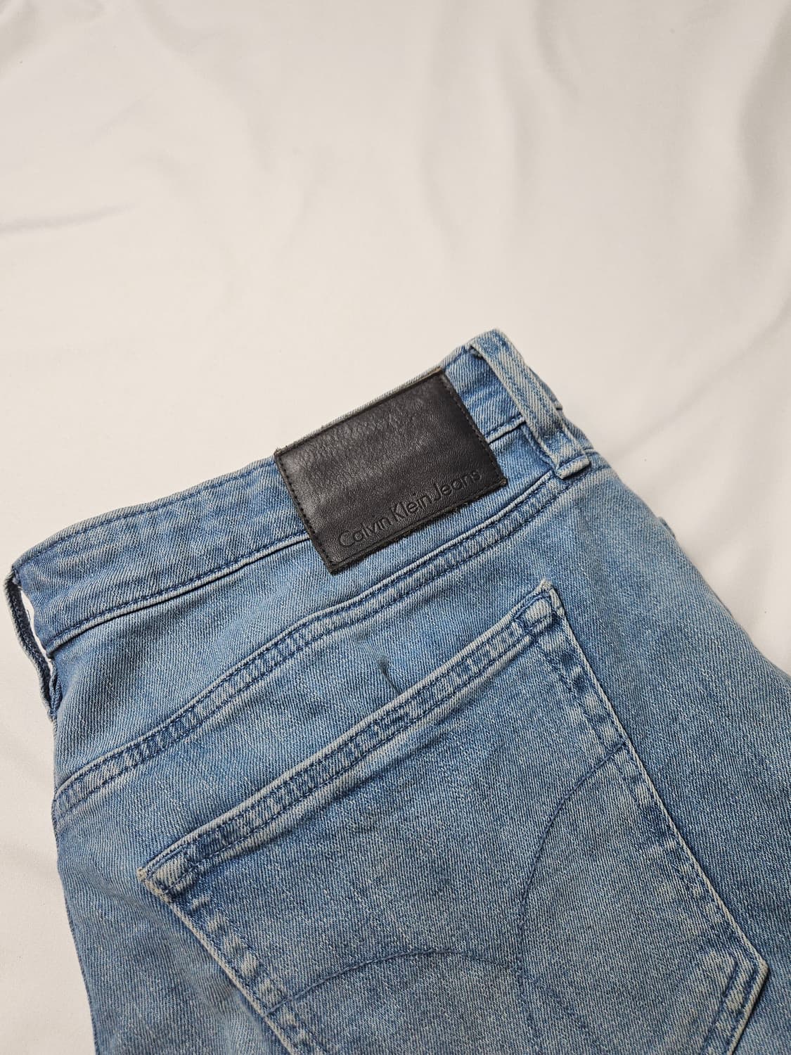 캘빈클라인 가죽패치 데님팬츠 청바지 진 스트레이트 테이퍼 32x34 상품이미지2