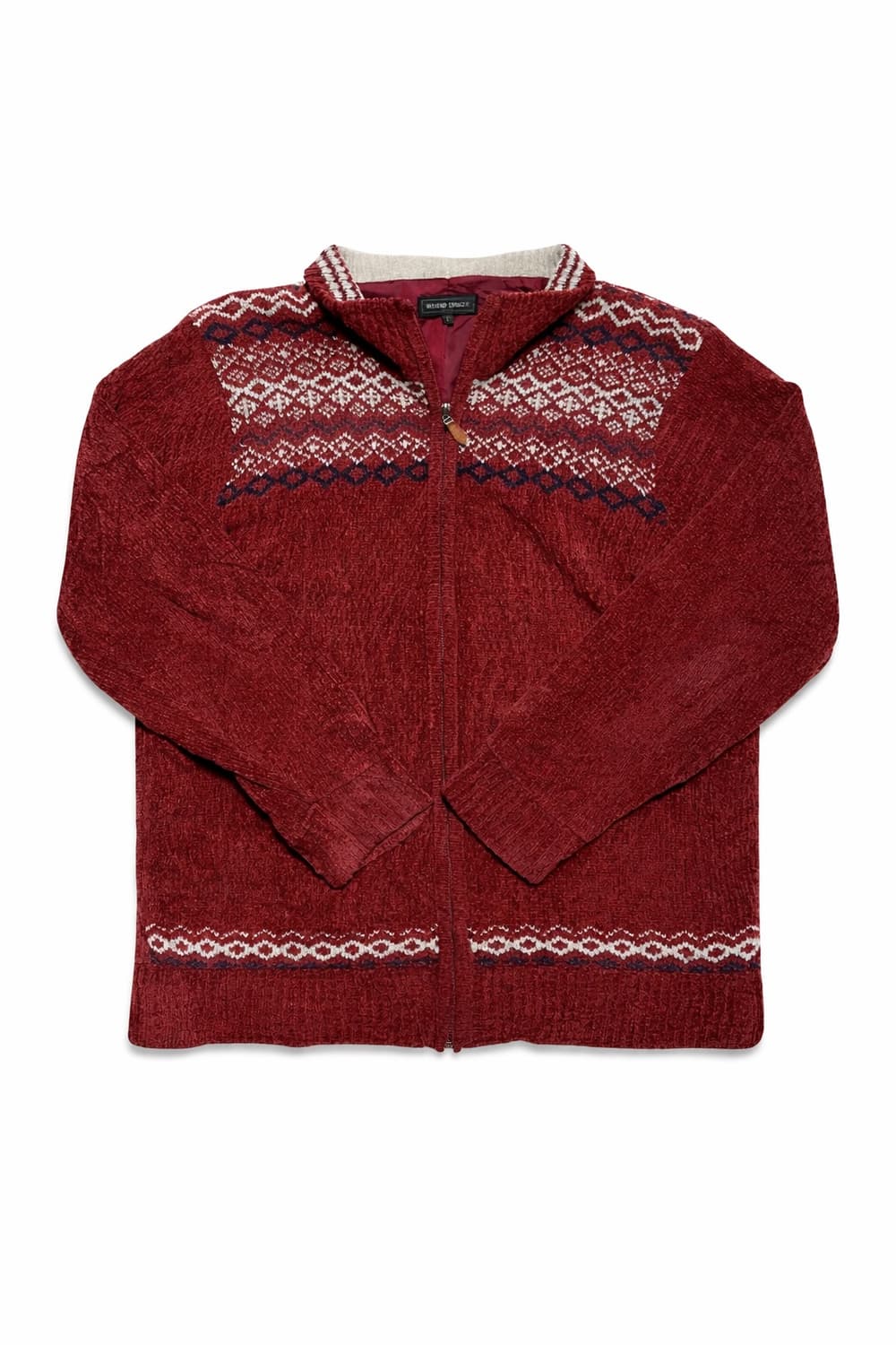 JPN 일본 빈티지 모리걸 노르딕 보헤미안 패턴 니트 집업 플리스 가디건 상품이미지1