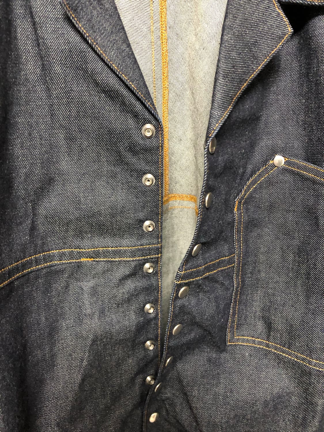 지에다 스냅버튼 데님 셔츠 상품이미지8