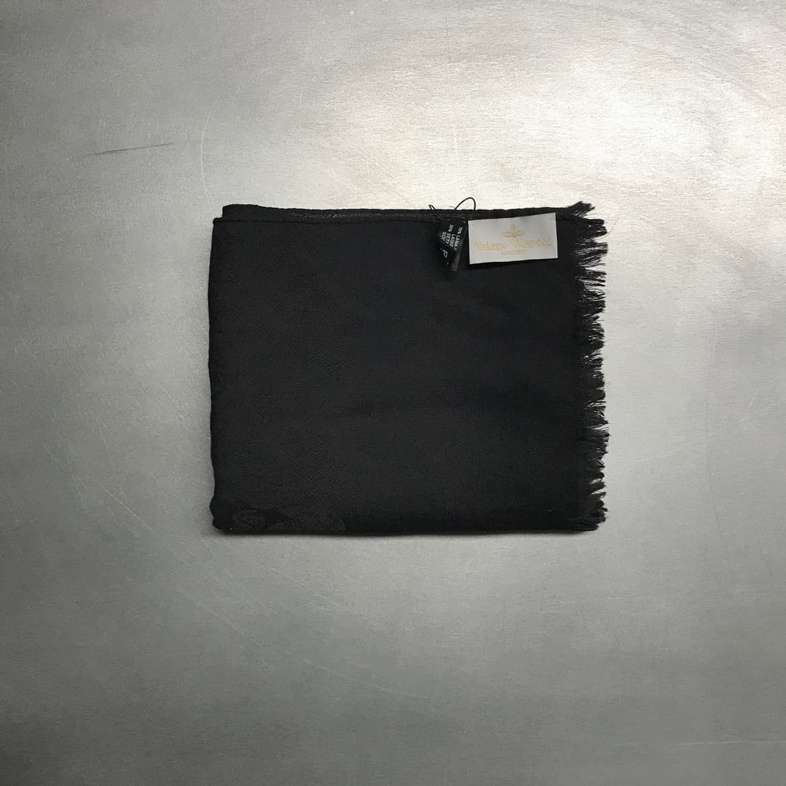 비비안웨스트우드 실크 혼방 머플러 블랙 상품이미지2