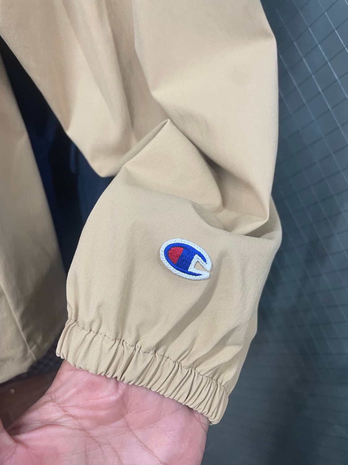 챔피온 코치 자켓 베이지 USA 로고 가슴60기장80 상품이미지8