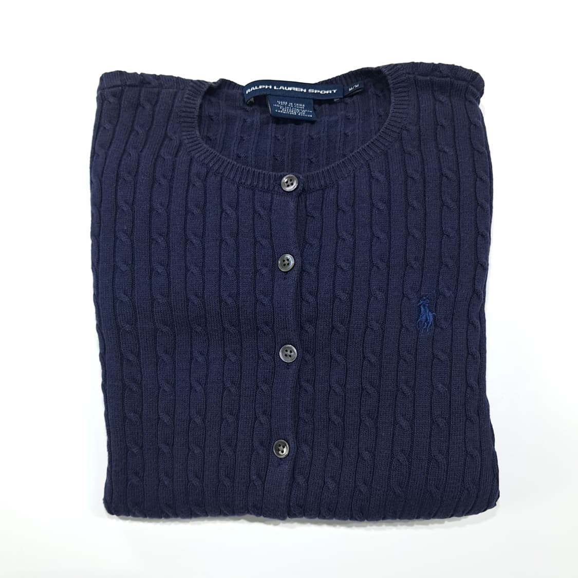 CL428 M 폴로 00s 코튼 케이블 네이비 가디건 니트 스웨터 상품이미지7