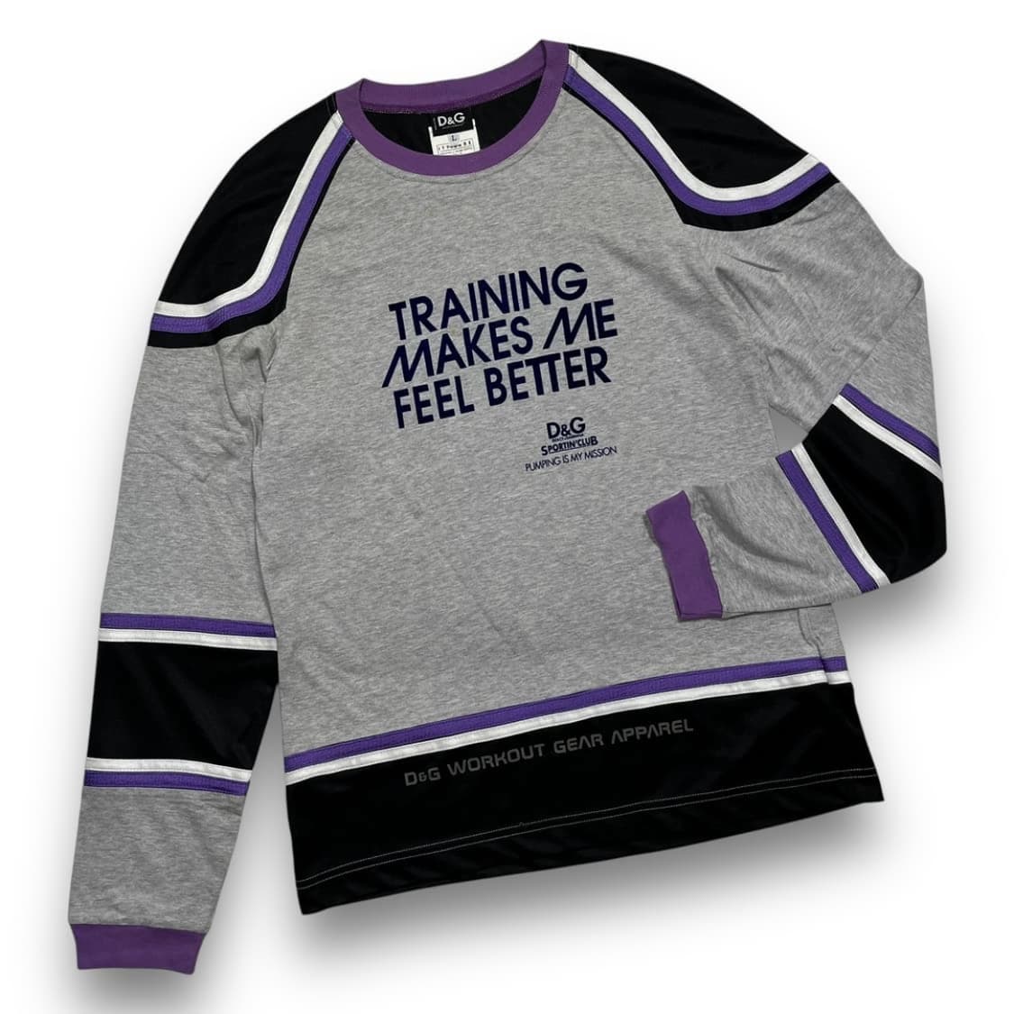 돌체 앤 가바나 00s 블록코어 트레이닝 모드 롱 슬리브 상품이미지1
