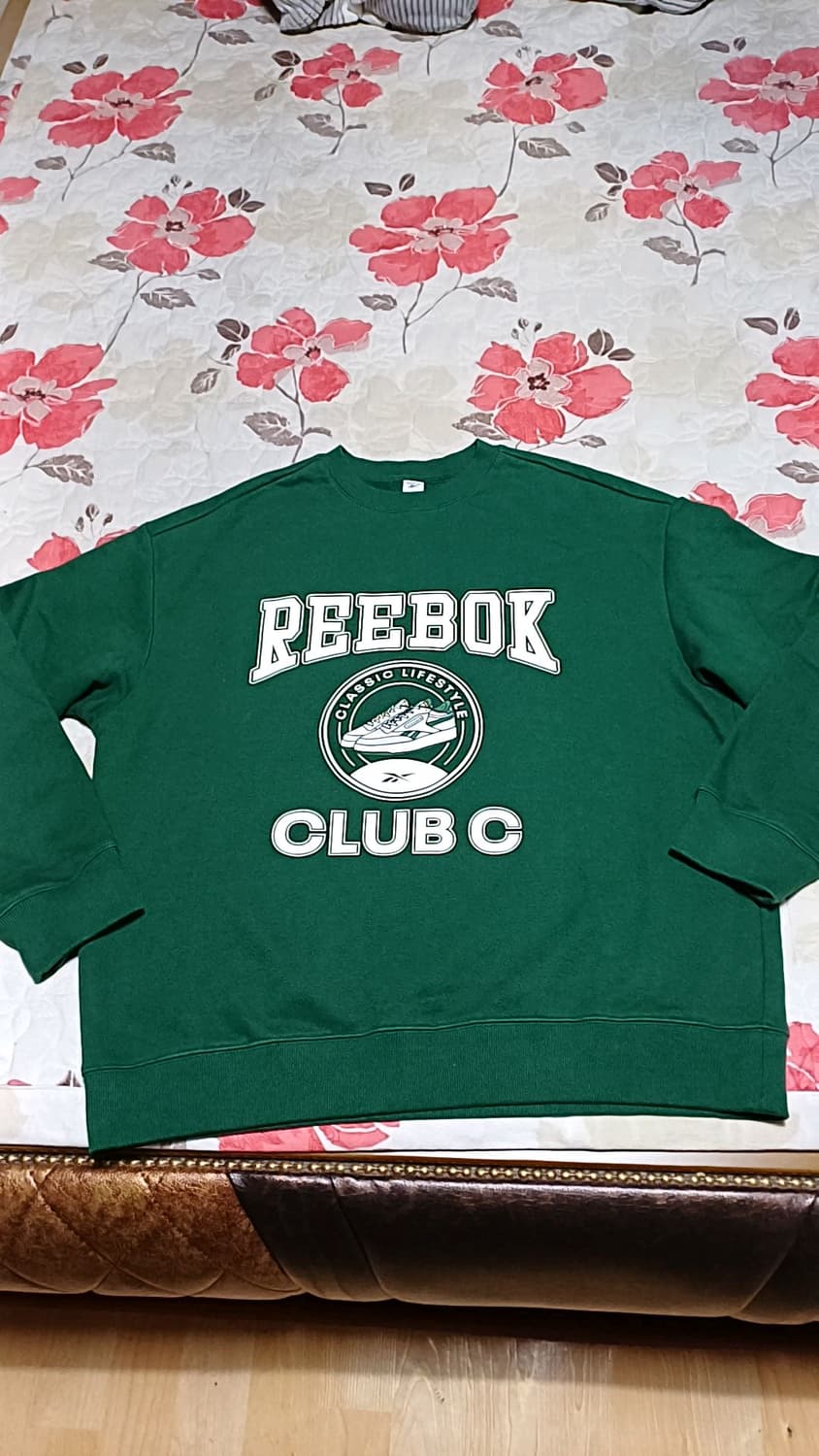 리복 오버핏맨투맨 105 가슴64 기장72 상품이미지1