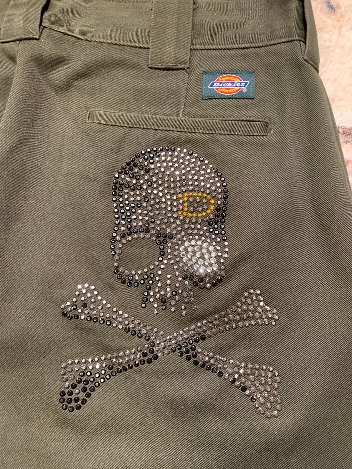 디키즈 874 큐빅 해골 올리브 팬츠 상품이미지2