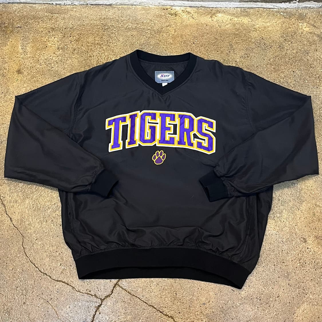 레어 미국 빈티지 네프 타이거스 풀오버 바람막이 상품이미지1
