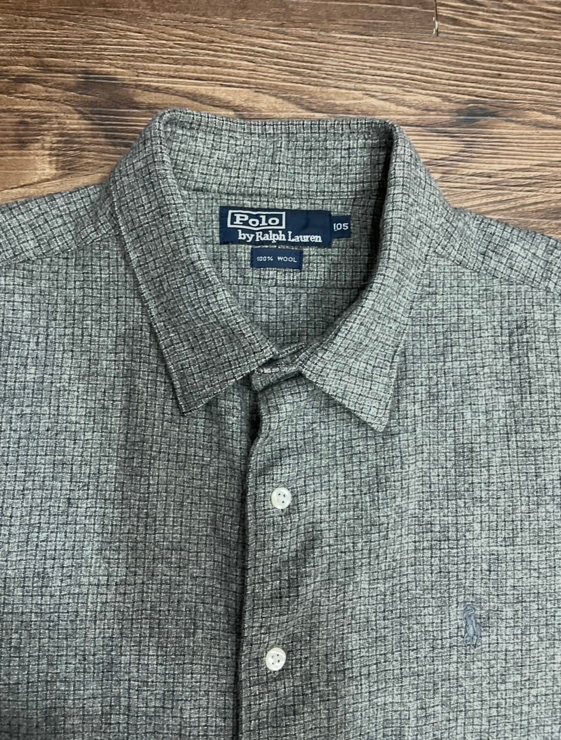폴로 랄프로렌 울 체크 셔츠 그레이 상품이미지1