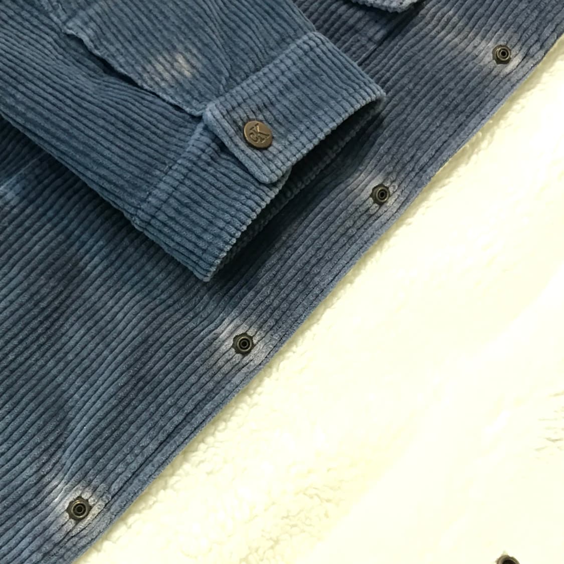 Ck 캘빈클라인 인디블루 코듀로이 양털 셰르파 자켓 남성 105 사이즈  상품이미지6