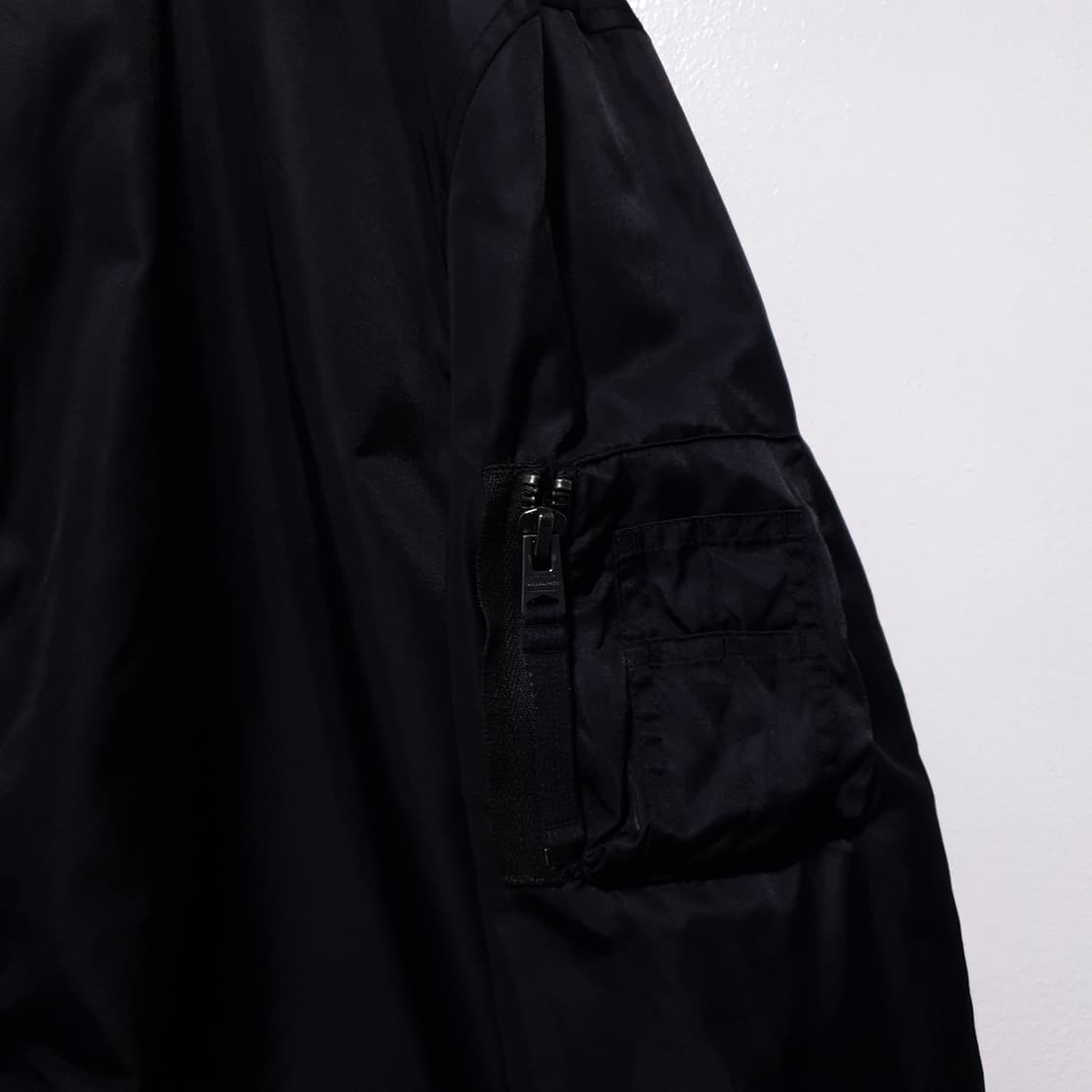 실측 XL) 올세인츠 MA-1 더블지퍼 쿠디 파카 점퍼 롱파카 블랙 상품이미지3