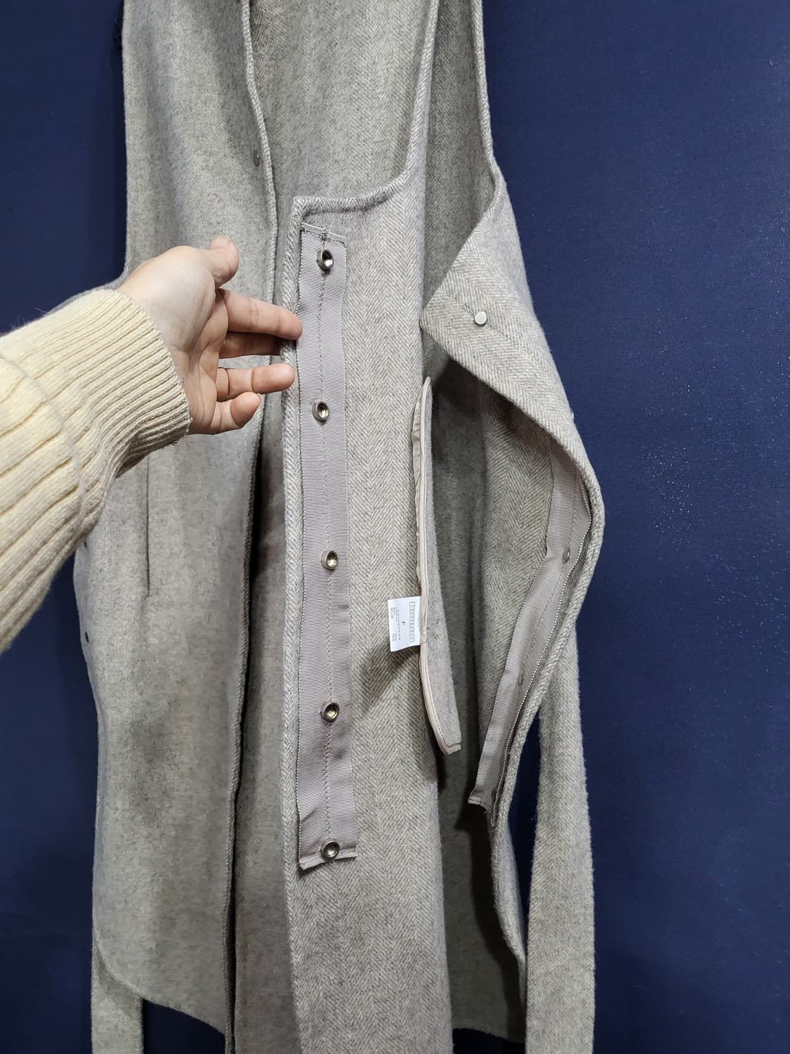 팔라스 울 핸드메이드 벨티드베스트 상품이미지4