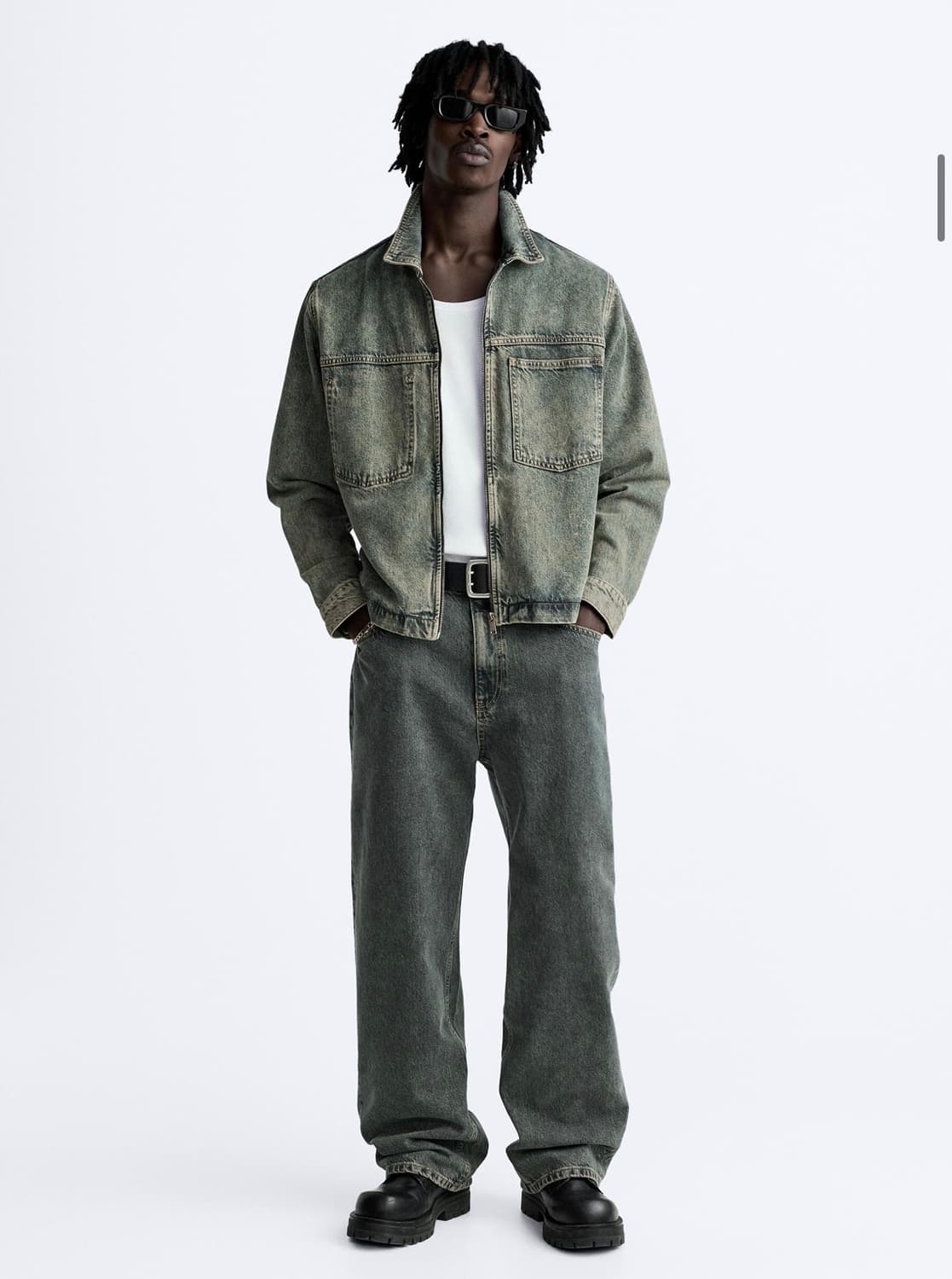 M 자라 빈티지 워싱 데님 자켓 상품이미지2